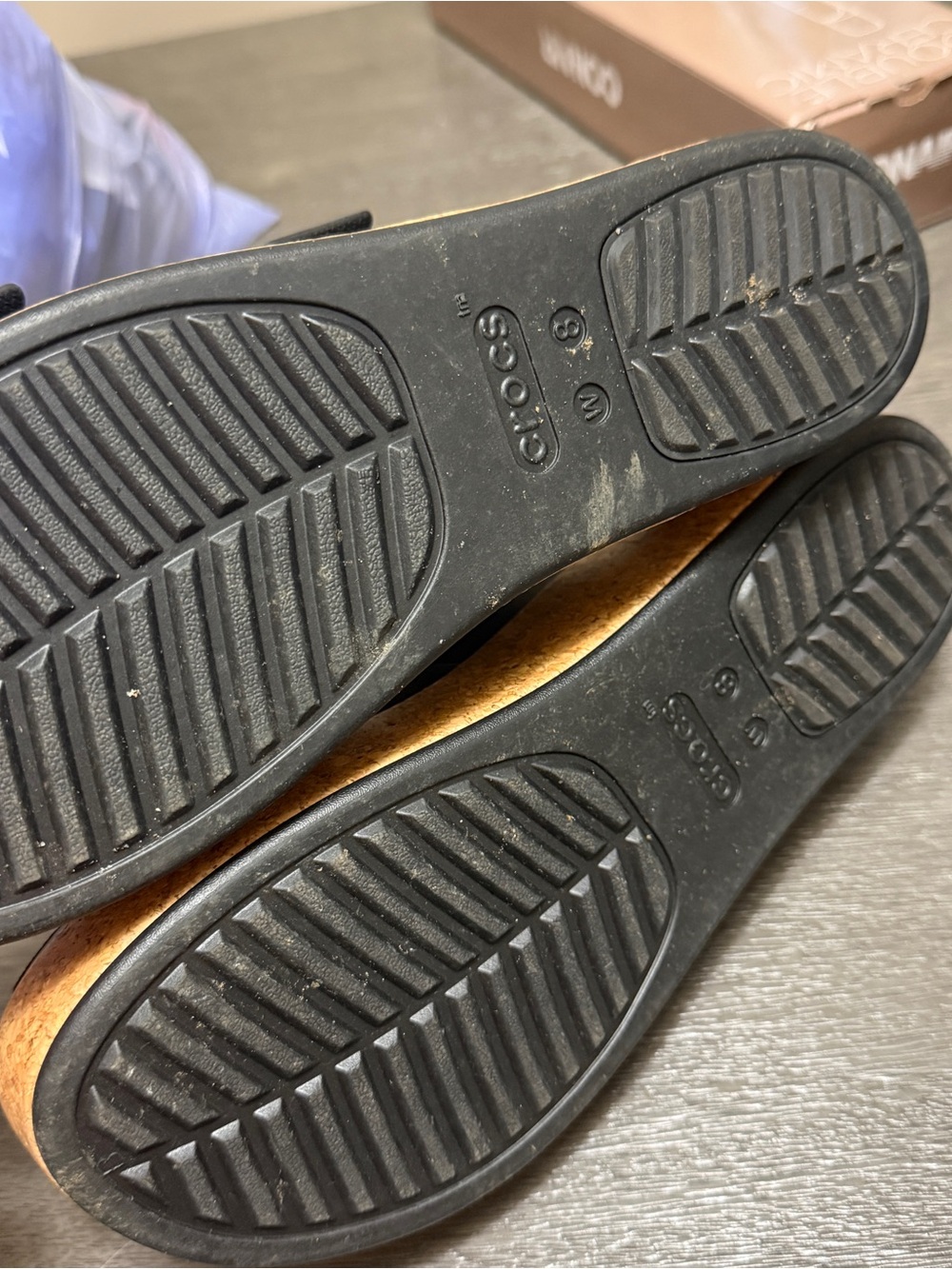 CROCS Women's Black Dual-Strap Slide Sandals - Picture 4 of 4
